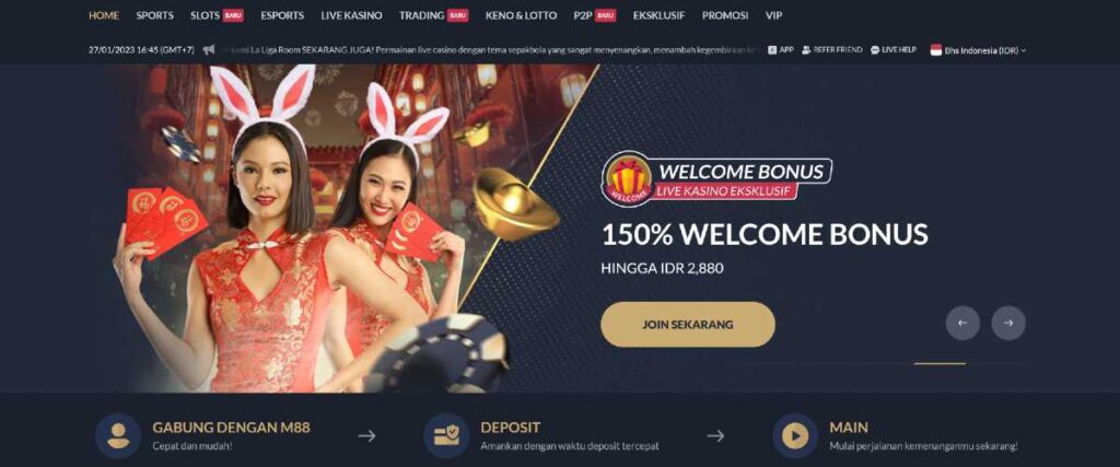 M88 bonus terobosan putaran gratis